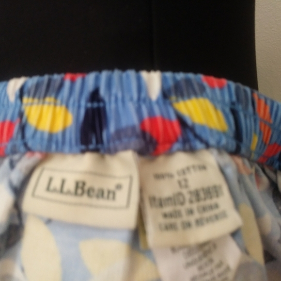 L.L. Bean Ribbed Cotton Botanicals Skirt, Size 12 - Picture 5 of 7